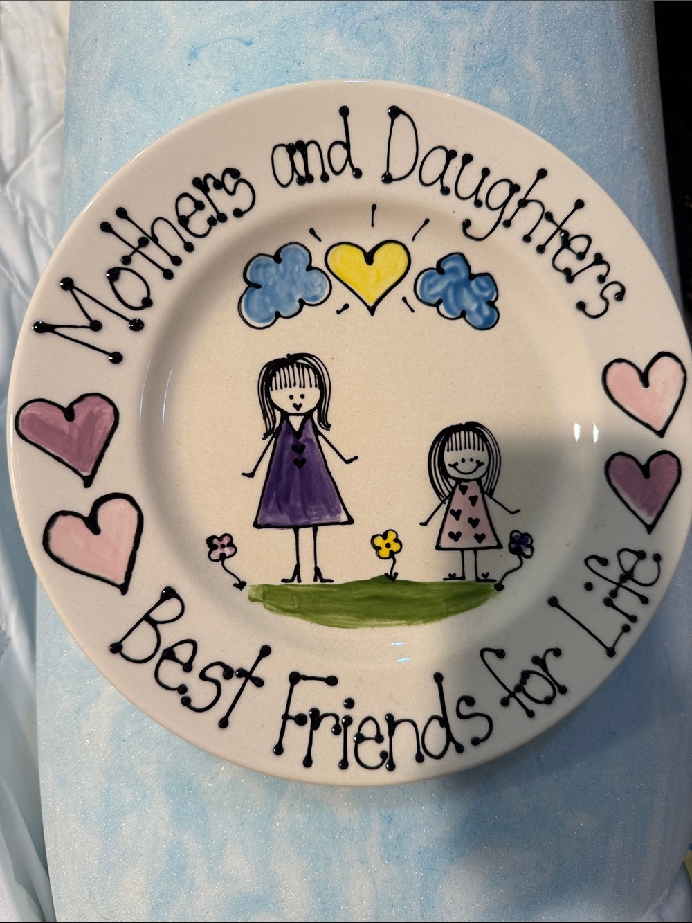 Mothers and Daughters Decorative Plate - Purple & Pink